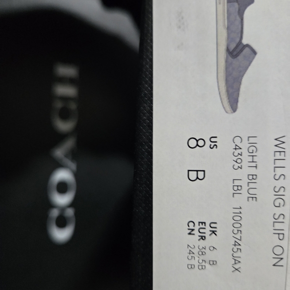 Coach  Light Blue Slip-On Sneakers - Picture 7 of 8